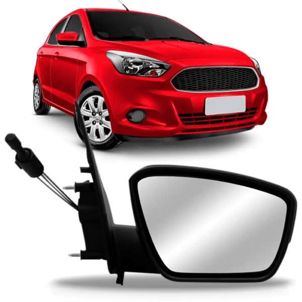 Retrovisor Ka 2015 A 2018 Com Controle Com Ressalto Primer Lado Direito