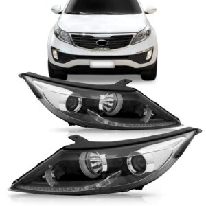 Farol Sportage 2011 2012 2013 2014 2015 Com Led 1ª Linha Esquerdo/motorista