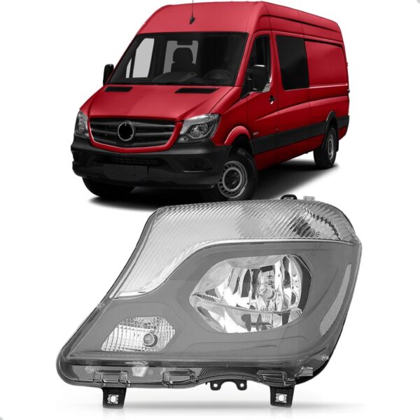 Farol Sprinter 2016 2017 2018 Elétrico Com Motor 1ª Linha Esquerdo/motorista