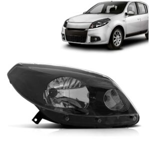 Farol Sandero 2012 2013 2014 Manual Máscara Negra 1ª Linha Direito/passageiro