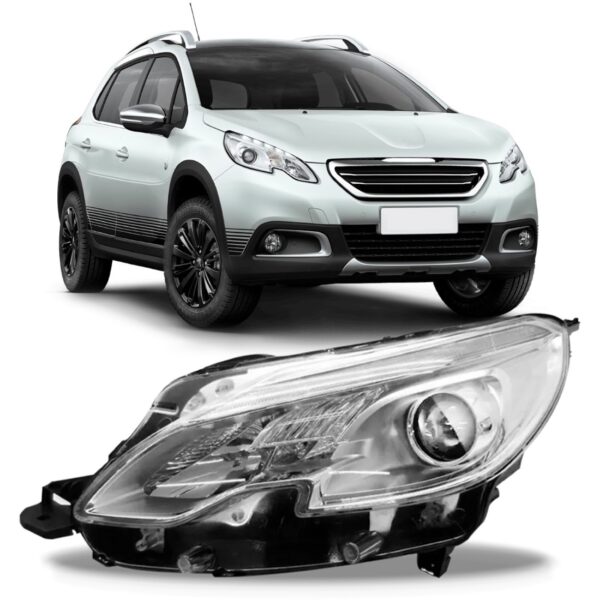 Farol Peugeot 2008 2015 2016 2017 Com Led Esquerdo/motorista