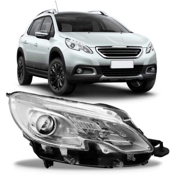 Farol Peugeot 2008 2015 2016 2017 Com Led Direito/passageiro