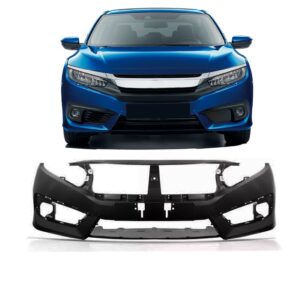 Parachoque Dianteiro Civic 2017 2018 2019 Liso 1a Linha  Preto