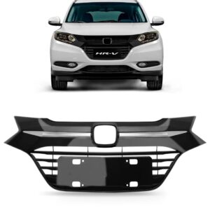 Grade Radiador Hrv 2015 2016 A 2017 Com Friso 1a Linha Preto Brilhante
