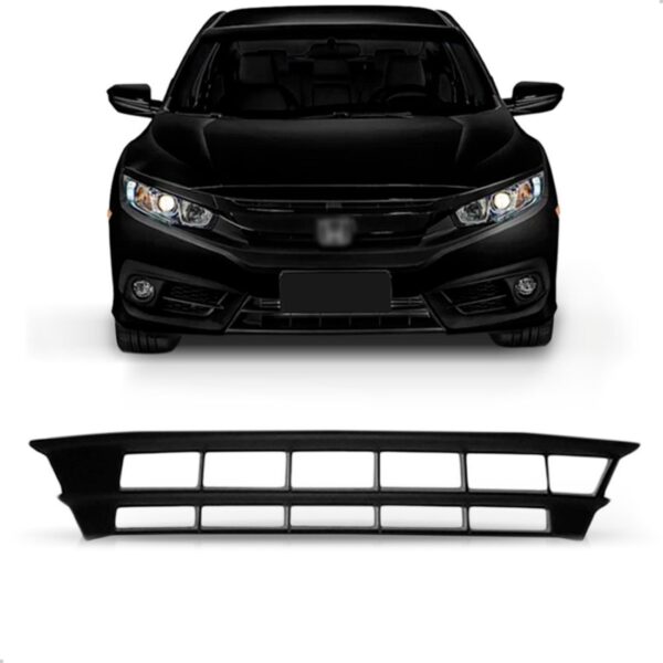 Grade Inferior Para Civic G10 2017 2018 2019 Preta Central Preto
