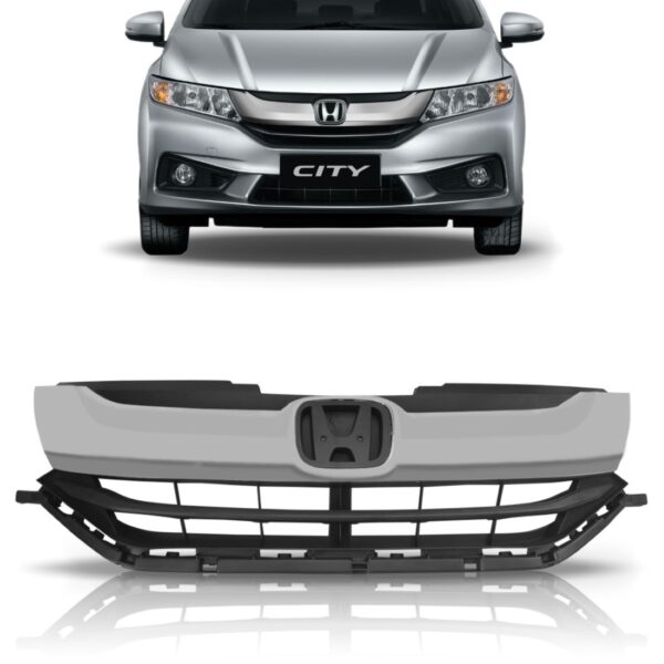 Grade Radiador Honda City 2015 2016 2017 1a Linha Cinza