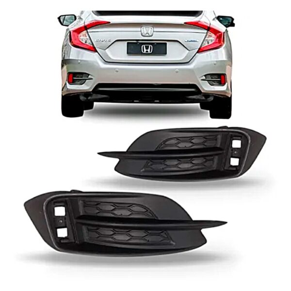 Moldura Grade Do Parachoque Traseiro Civic G10 2017 A 2021 Lado Direito