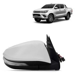 Retrovisor Hilux Srv 16 18 17 Cromado Eletrico Com Sinaleira Lado Direito