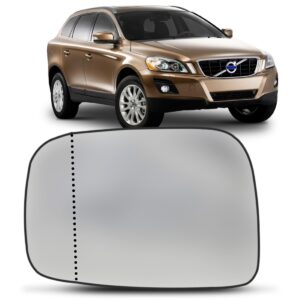 Lente Retrovisor Para Volvo Xc60 2008 2009 10 A 2017 C/ Base Lado Esquerdo