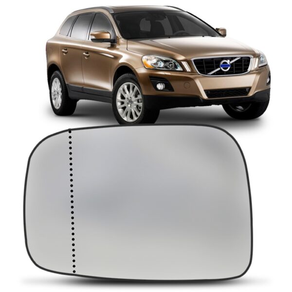 Lente Retrovisor Para Volvo Xc60 2008 2009 10 A 2017 C/ Base Lado Esquerdo
