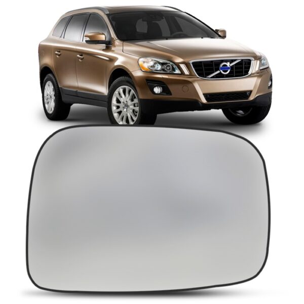 Lente Retrovisor Para Volvo Xc60 2008 2009 10 A 2017 C/ Base Lado Direito