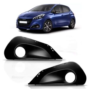 Moldura Milha Peugeot 208 Com Furo 2017 2018 Lado Direito