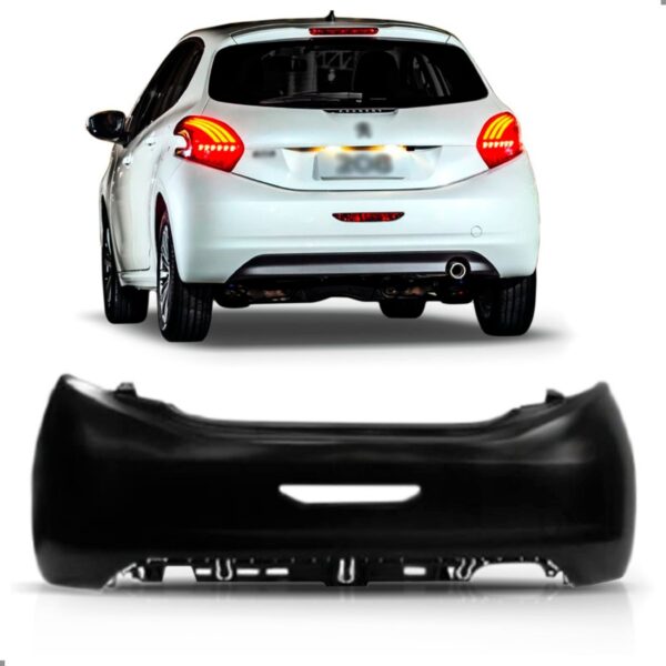 Parachoque Traseiro Para Peugeot 208 2017 A 2020 1a Linha