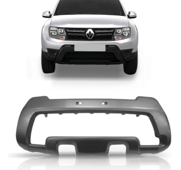 Acabamento Inferior Parachoque Duster 2015 16 17 Prata Cinza