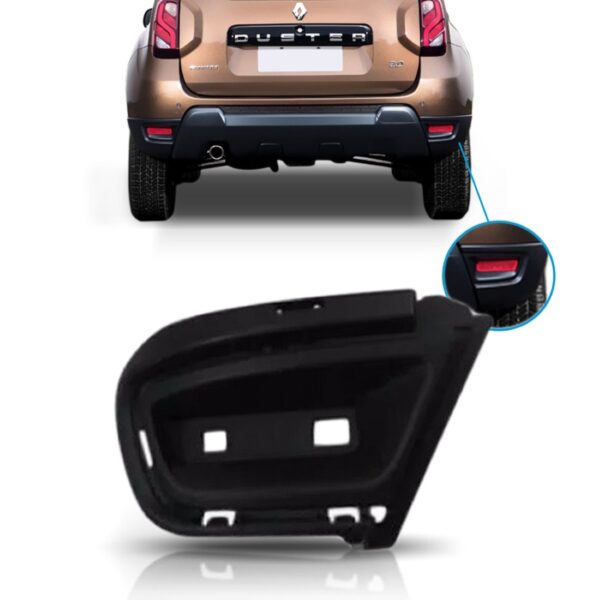 Moldura Parachoque Traseiro Duster 2015 A 2017 Sem Refletor Lado Esquerdo