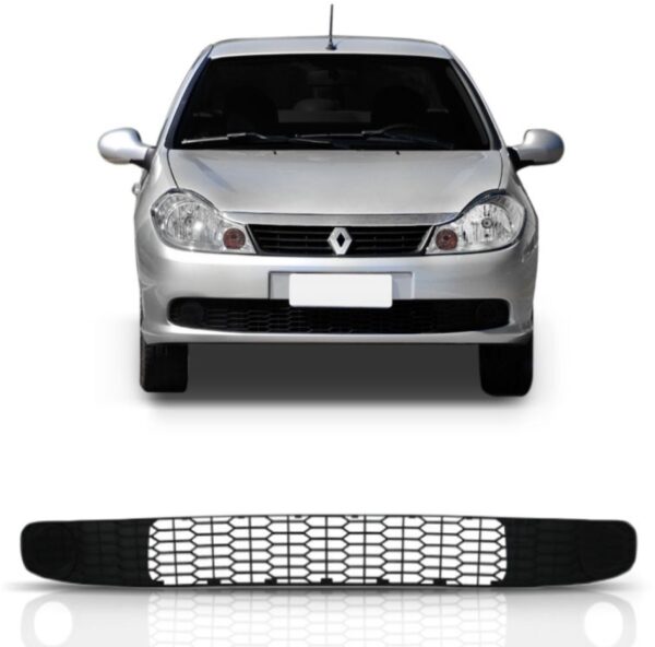 Tela Frontal Parachoque Central Symbol 2009 A 2013 S/ Furo Preto