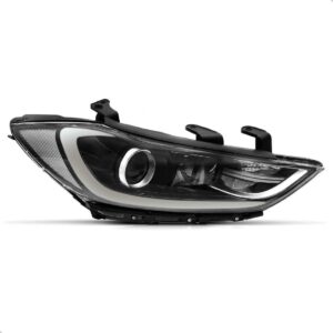 Farol Elantra 17 18 Com Projetor Sem Led Com Motor 1ª Linha - Direito/passageiro