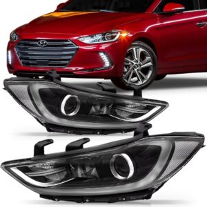 Farol Elantra 17 18 Com Projetor Sem Led Com Motor 1ª Linha - Esquerdo/motorista