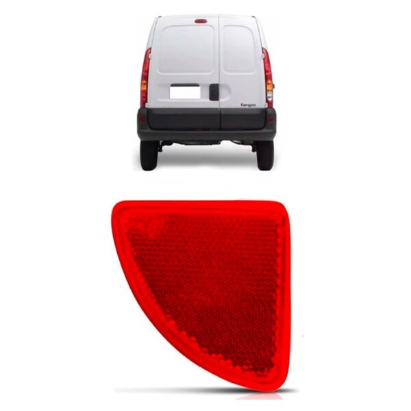 Lanterna Refletor Traseiro Kangoo 2003 A 2012 1ª Linha - Vermelho Direito