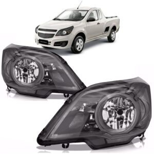 Farol Agile Montana Esportivo 09/14 Cinza Cromomix 1ª Linha - Esquerdo/motorista