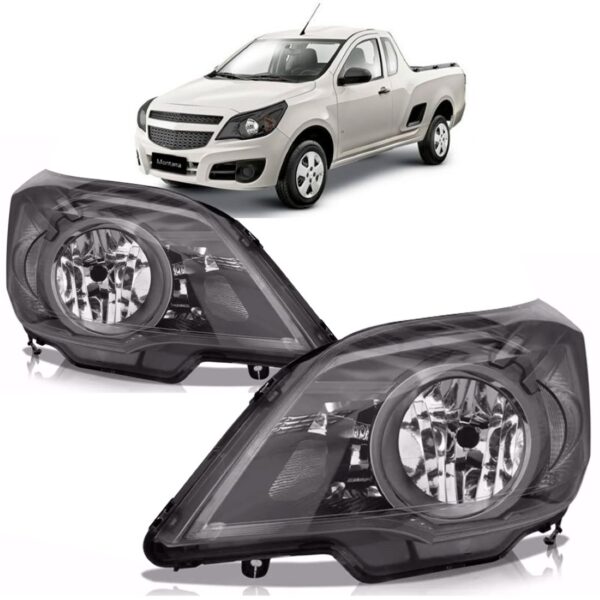 Farol Agile Montana Esportivo 09/14 Cinza Cromomix 1ª Linha - Esquerdo/motorista