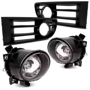 Kit Farol Neblina Milha Auxiliar Polo 2003 À 2006 Com Grade Cristal