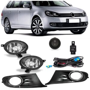 Kit Farol Neblina Auxiliar Jetta 2011 12 2013 2014 Completo Transparente