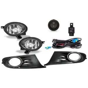 Kit Farol Neblina Auxiliar Jetta 2011 12 2013 2014 Completo Transparente