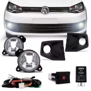 Kit Farol Neblina Milha Saveiro Gvi 2013 À 2015 Com Grade Transparente