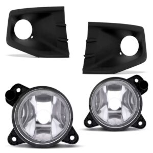 Kit Farol Neblina Milha Saveiro Gvi 2013 À 2015 Com Grade Transparente