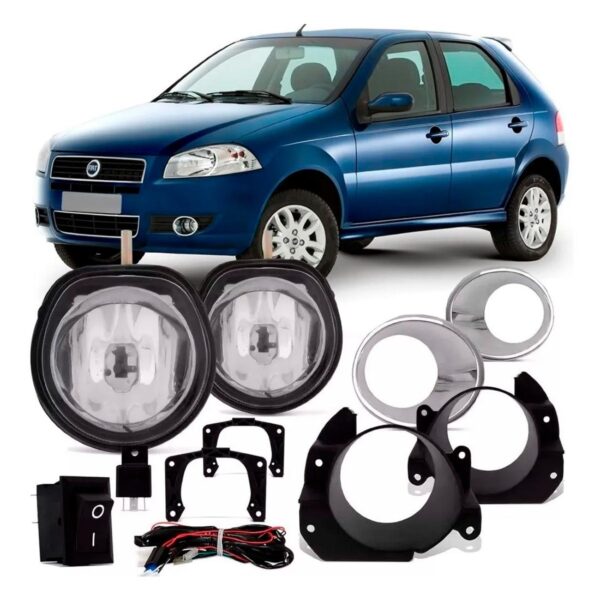 Kit Farol Milha Palio Siena El G4 2008 À 2012 Copo Cromado