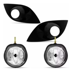Kit Farol Auxiliar Palio 2013 À 2016 Com Grade Com Moldura