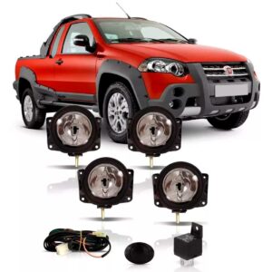 Kit Farol Auxiliar Palio Wekend Strada Adventure 2009 À 2012 Transparente