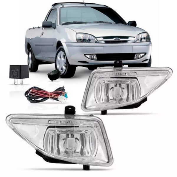 Kit Farol Milha Auxiliar Fiesta 2000/2002 Courier 2000/2010