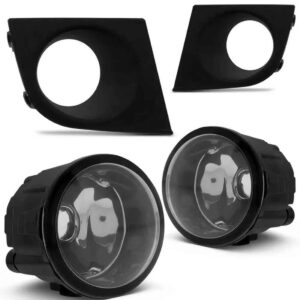 Kit Farol Neblina Milha Tiida 2012 À 2015 Com Grade Cristal