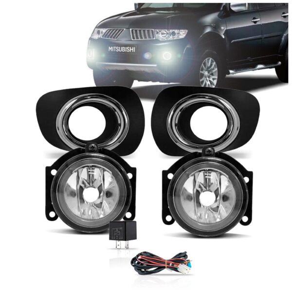 Kit Farol Milha Auxiliar Dakar 11 A 13 C/ Grade C/ Moldura