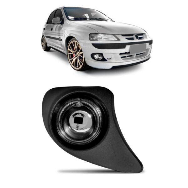 Farol Milha Auxiliar Celta 00/06 C/moldura Preta 1ª Linha - - Direita