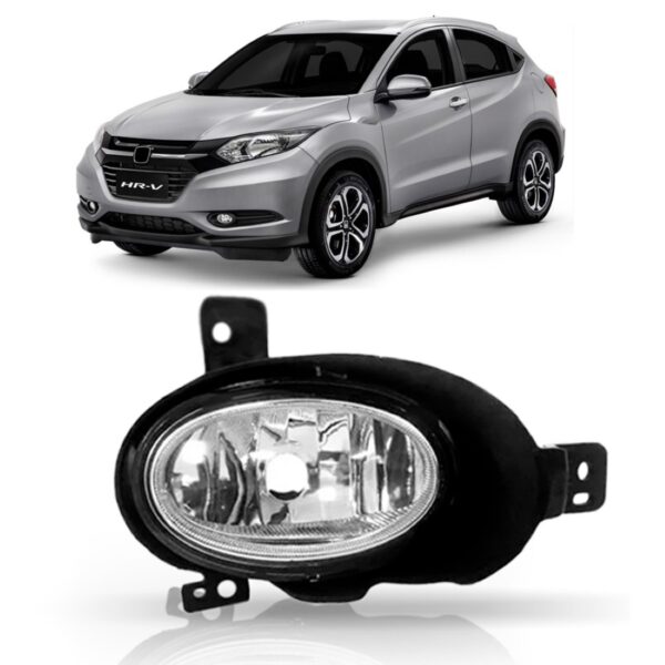 Farol Milha Auxiliar Hrv 2015 2016 2017 Com Suporte 1ª Linha - Cristal