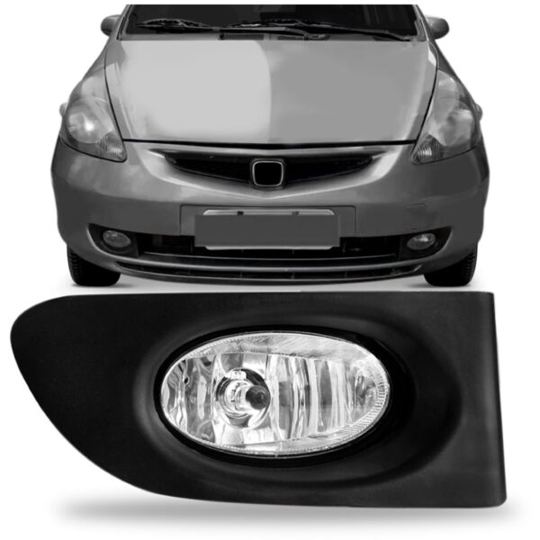 Farol Milha Auxiliar Fit 03 04 2005 2006 Com Grade 1ª Linha - - Direito