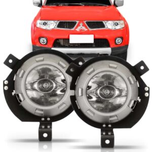 Farol Milha Auxiliar Triton 07/11 Com Moldura Cinza 1ª Linha Cristal