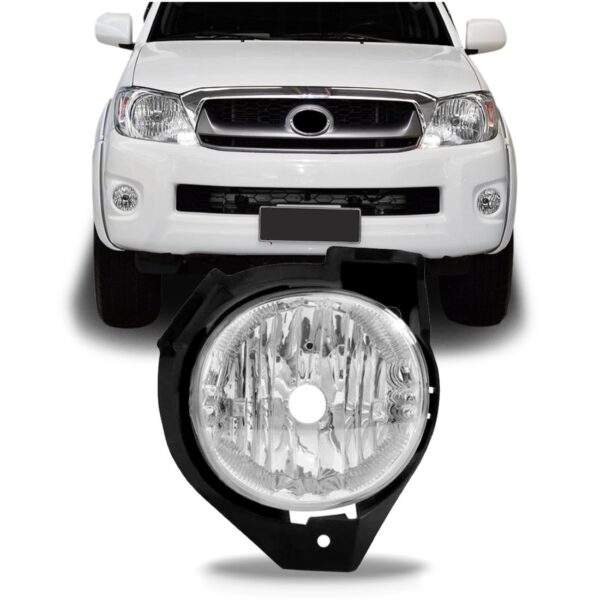 Farol Milha Auxiliar Hilux Srv 09 10 11 Com Suporte 1ª Linha Esquerdo