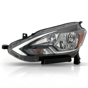 Farol Sentra 2016 2017 2018 Mascara Negra Sem Led 1ª Linha Esquerdo/motorista