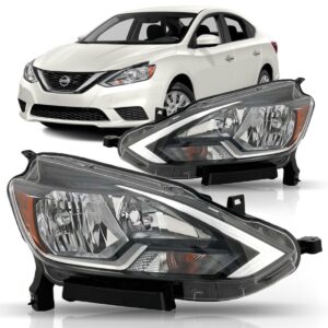 Farol Sentra 2016 2017 2018 Mascara Negra Sem Led 1ª Linha Direito/passageiro