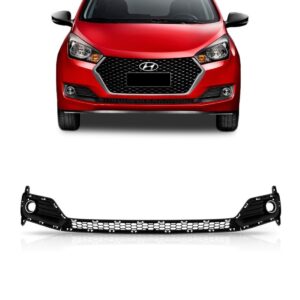 Grade Tela Inferior Parachoque Hb20 2016 A 2019 Com Furo - Preto