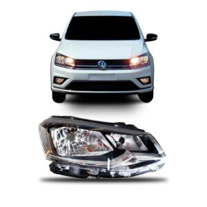 Farolete Gol G7 16 17 18 Foco Simples Friso Cromado 1ª Linha