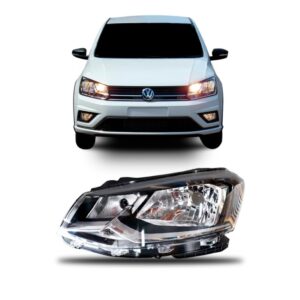 Farolete Gol G7 16 17 18 Foco Simples Friso Cromado 1ª Linha