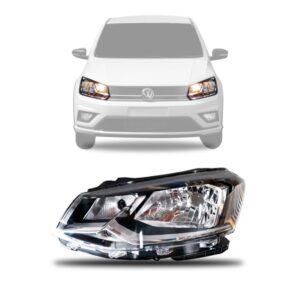 Farolete Gol G7 16 17 18 Foco Simples Friso Cromado 1ª Linha