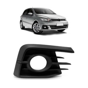 Moldura Milha Auxiliar Gol G7 2016 A 2018 Aro Preto C/furo  Preto