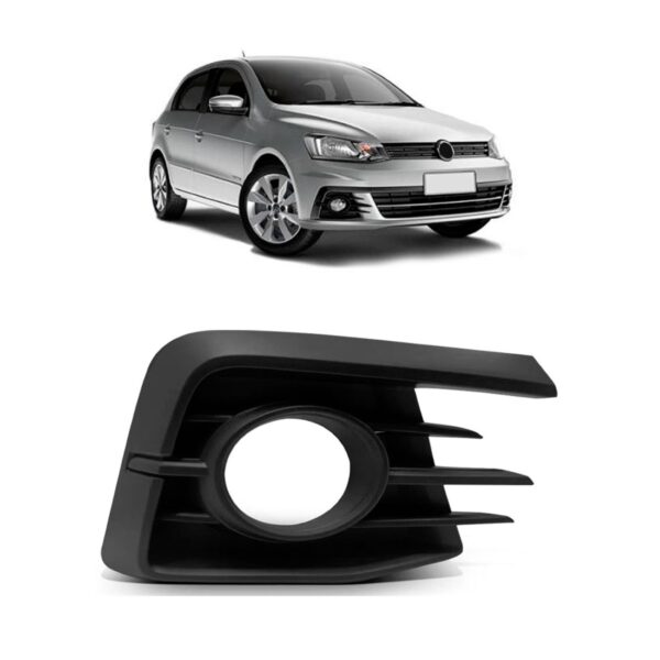 Moldura Milha Auxiliar Gol G7 2016 A 2018 Aro Preto C/furo  Preto