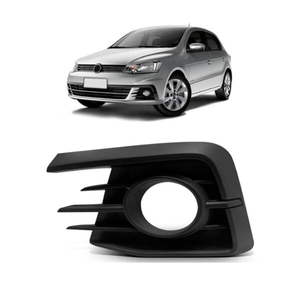 Grade Central Inferior Gol G7 Voyage 16/18 Preto Friso Cromo Preto